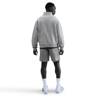 SOLO SWOOSH FLEECE 1/4 ZIP TOP - DARK GREY HEATHER