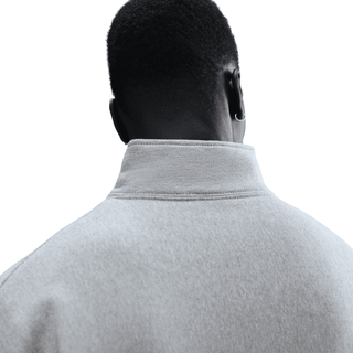 SOLO SWOOSH FLEECE 1/4 ZIP TOP - DARK GREY HEATHER