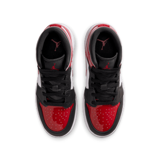 AIR JORDAN 1 MID SE (GS) "PATENT BRED TOE"