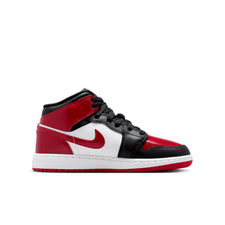 AIR JORDAN 1 MID SE (GS) "PATENT BRED TOE"