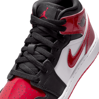 AIR JORDAN 1 MID SE (GS) "PATENT BRED TOE"