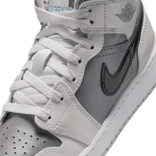 AIR JORDAN 1 MID SE (GS) - PHOTON DUST / BLUE CHILL