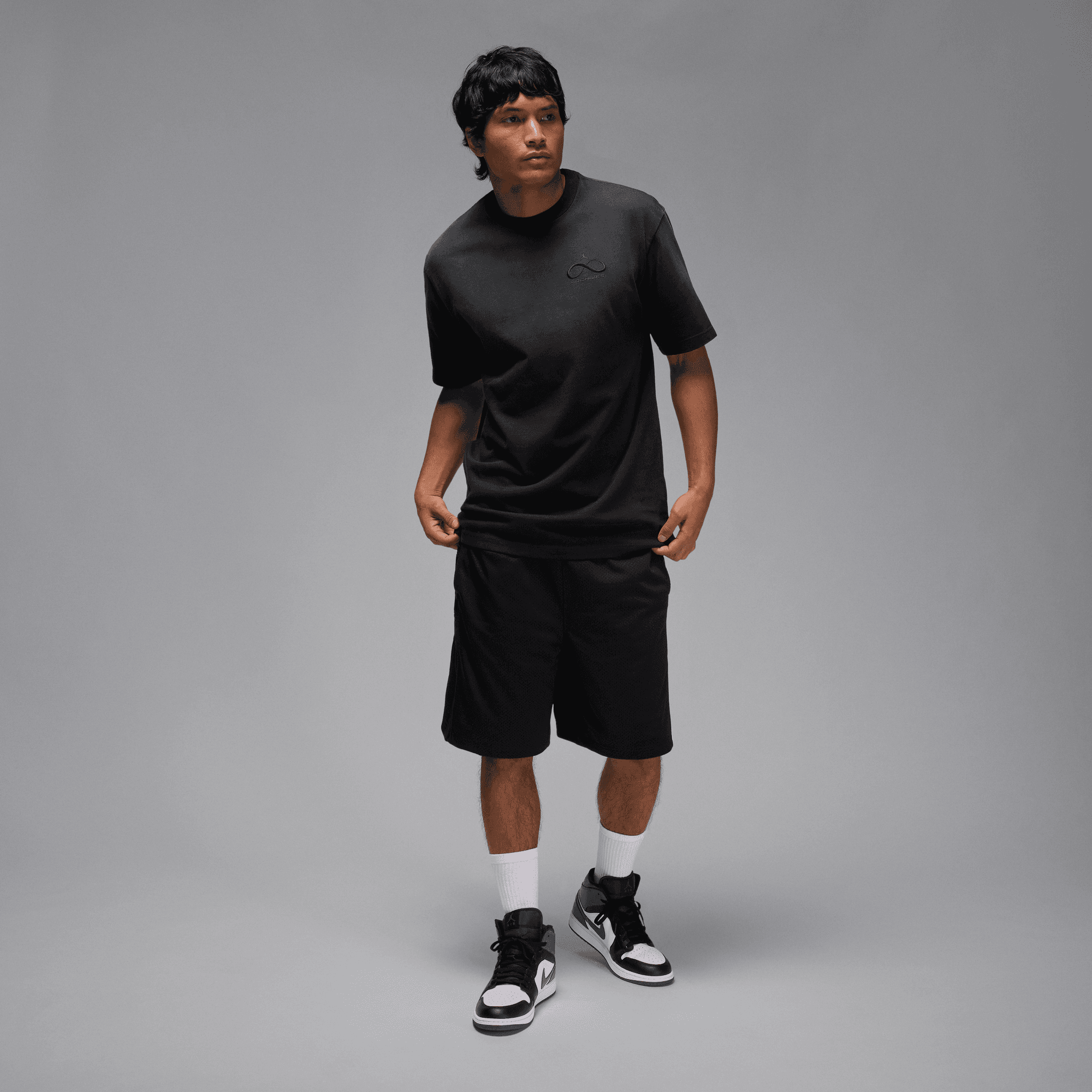INFINITE ARCHIVES X JORDAN CAT SCRATCH SHORTS - BLACK INFINITE ARCHIVES X JORDAN CAT SCRATCH SHORTS - BLACK