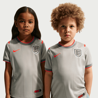 ENGLAND X PALACE X NIKE "X2" KIDS DRI-FIT ACADEMY PREMATCH JERSEY - PEWTER GREY / BRIGHT CRIMSON