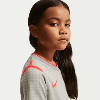 ENGLAND X PALACE X NIKE "X2" KIDS DRI-FIT ACADEMY PREMATCH JERSEY - PEWTER GREY / BRIGHT CRIMSON