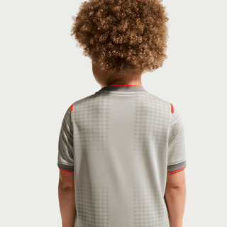 ENGLAND X PALACE X NIKE "X2" KIDS DRI-FIT ACADEMY PREMATCH JERSEY - PEWTER GREY / BRIGHT CRIMSON