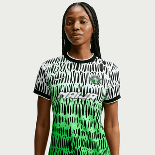 NIGERIA X SLAWN X NIKE "X2" WMNS DRI-FIT PREMATCH JERSEY - BLACK / WHITE