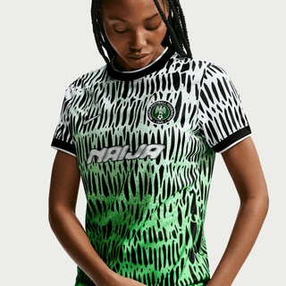 NIGERIA X SLAWN X NIKE "X2" WMNS DRI-FIT PREMATCH JERSEY - BLACK / WHITE