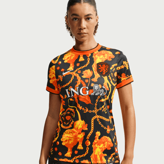 NETHERLANDS X PATTA X NIKE "X2" WMNS PREMATCH JERSEY - BLACK / ORANGE