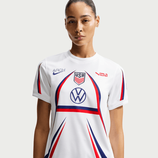 USA X V.A.A. X NIKE "X2" WMNS PREMATCH JERSEY - WHITE / DEEP ROYAL BLUE