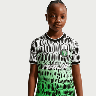 NIGERIA X SLAWN X NIKE "X2" KIDS PREMATCH JERSEY - BLACK / WHITE
