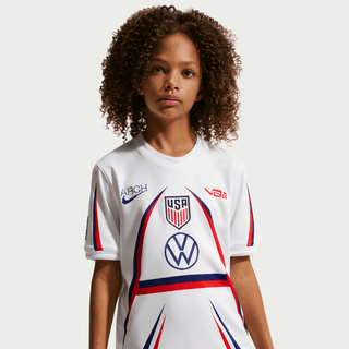 USA X V.A.A. X NIKE "X2" KIDS PREMATCH JERSEY - WHITE / DEEP ROYAL BLUE