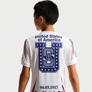 USA X V.A.A. X NIKE "X2" KIDS PREMATCH JERSEY - WHITE / DEEP ROYAL BLUE