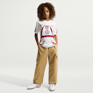 USA X V.A.A. X NIKE "X2" KIDS PREMATCH JERSEY - WHITE / DEEP ROYAL BLUE