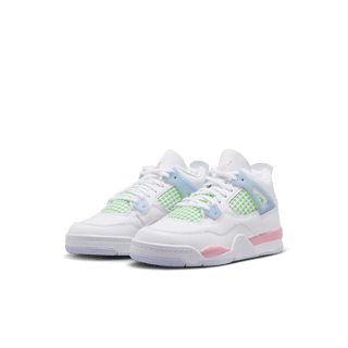 JORDAN 4 RETRO (PS) - WHITE / MEDIUM SOFT PINK / VAPOR GREEN