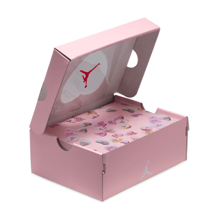 JORDAN 4 RETRO (PS) - WHITE / MEDIUM SOFT PINK / VAPOR GREEN