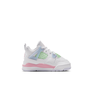 JORDAN 4 RETRO (TD) - WHITE / MEDIUM SOFT PINK / VAPOR GREEN