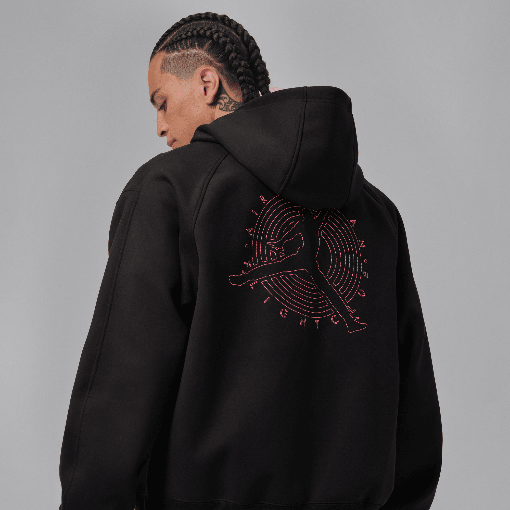 JORDAN FLIGHT CLUB FULL-ZIP FLEECE HOODIE - BLACK JORDAN FLIGHT CLUB FULL-ZIP FLEECE HOODIE - BLACK