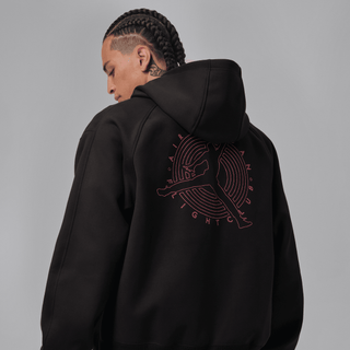 JORDAN FLIGHT CLUB FULL-ZIP FLEECE HOODIE - BLACK