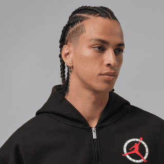 JORDAN FLIGHT CLUB FULL-ZIP FLEECE HOODIE - BLACK