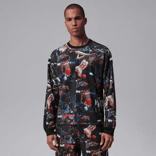 JORDAN FLIGHT PRINTED L/S JERSEY - BLACK / MULTI