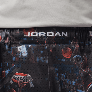 JORDAN FLIGHT PRINTED CAT SCRATCH SHORTS - BLACK / MULTI