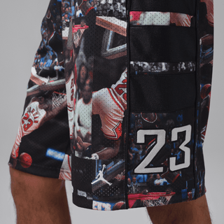 JORDAN FLIGHT PRINTED CAT SCRATCH SHORTS - BLACK / MULTI