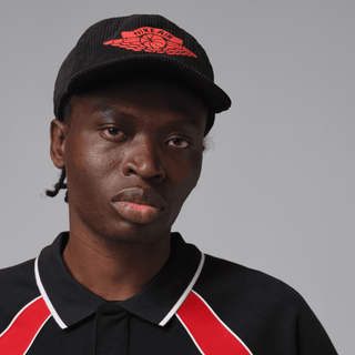 JORDAN FLIGHT CLUB POLO JERSEY - BLACK / UNIVERSITY RED