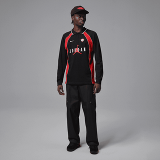 JORDAN FLIGHT CLUB POLO JERSEY - BLACK / UNIVERSITY RED