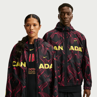 CANADA X NOCTA X NIKE "X2" ANTHEM JACKET - BLACK / UNIVERSITY RED