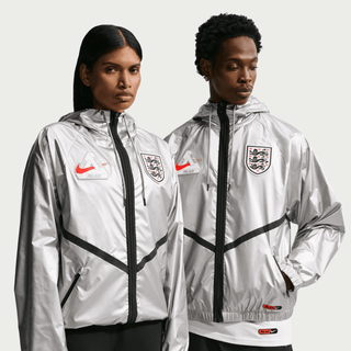 ENGLAND X PALACE X NIKE "X2" ANTHEM JACKET - PEWTER GREY / BRIGHT CRIMSON