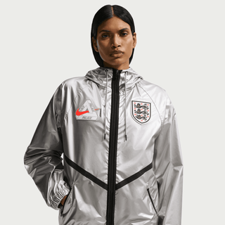 ENGLAND X PALACE X NIKE "X2" ANTHEM JACKET - PEWTER GREY / BRIGHT CRIMSON