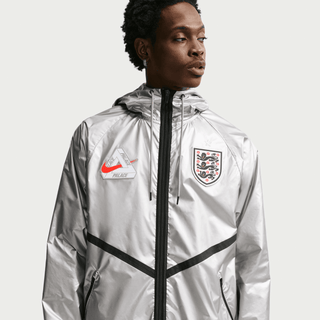 ENGLAND X PALACE X NIKE "X2" ANTHEM JACKET - PEWTER GREY / BRIGHT CRIMSON