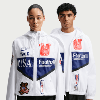 USA X V.A.A. X NIKE "X2" ANTHEM JACKET - WHITE / DEEP ROYAL BLUE