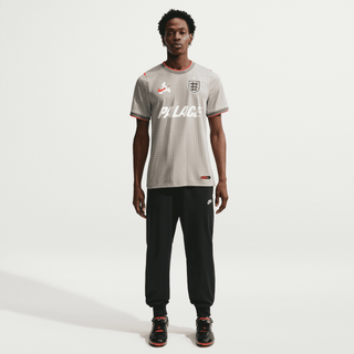 ENGLAND X PALACE X NIKE "X2" DRI-FIT ACADEMY PREMATCH JERSEY - PEWTER GREY / BRIGHT CRIMSON