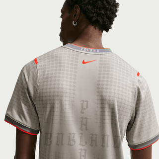 ENGLAND X PALACE X NIKE "X2" DRI-FIT ACADEMY PREMATCH JERSEY - PEWTER GREY / BRIGHT CRIMSON