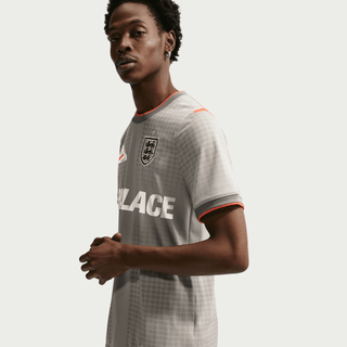 ENGLAND X PALACE X NIKE "X2" DRI-FIT ACADEMY PREMATCH JERSEY - PEWTER GREY / BRIGHT CRIMSON