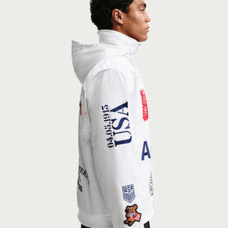 USA X V.A.A. X NIKE "X2" WOVEN STAFF JACKET - WHITE / DEEP ROYAL BLUE