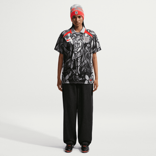 ENGLAND X PALACE X NIKE "X2" DRI-FIT PREMATCH JERSEY - PEWTER GREY / BRIGHT CRIMSON