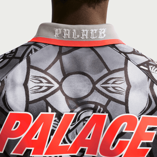 ENGLAND X PALACE X NIKE "X2" DRI-FIT PREMATCH JERSEY - PEWTER GREY / BRIGHT CRIMSON