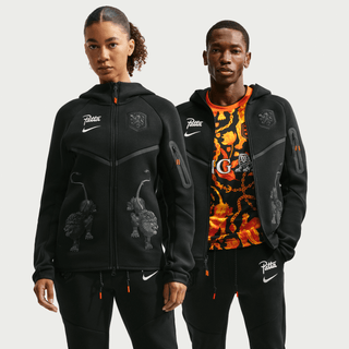 NETHERLANDS X PATTA X NIKE "X2" TECH FLEECE FULL-ZIP WINDRUNNER HOODIE - BLACK