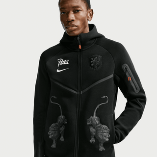 NETHERLANDS X PATTA X NIKE "X2" TECH FLEECE FULL-ZIP WINDRUNNER HOODIE - BLACK