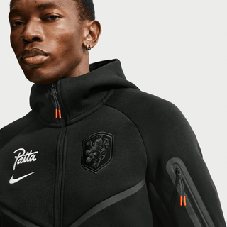 NETHERLANDS X PATTA X NIKE "X2" TECH FLEECE FULL-ZIP WINDRUNNER HOODIE - BLACK