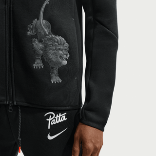 NETHERLANDS X PATTA X NIKE "X2" TECH FLEECE FULL-ZIP WINDRUNNER HOODIE - BLACK