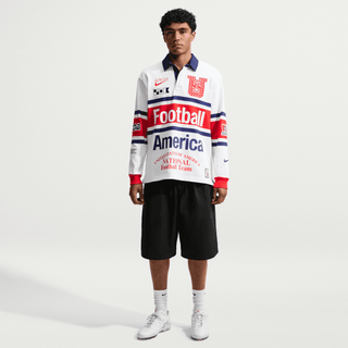 USA X V.A.A. X NIKE "X2" L/S RUGBY SHIRT - WHITE / CHALLENGE RED