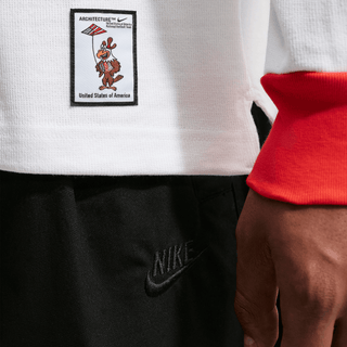 USA X V.A.A. X NIKE "X2" L/S RUGBY SHIRT - WHITE / CHALLENGE RED