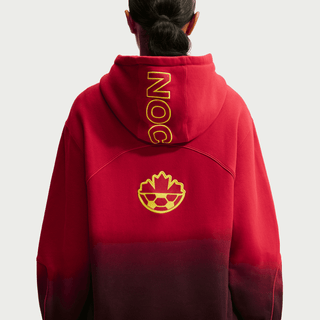 CANADA X NOCTA X NIKE "X2" CS FLEECE HOODIE - GYM RED / BLACK