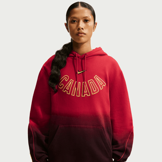 CANADA X NOCTA X NIKE "X2" CS FLEECE HOODIE - GYM RED / BLACK