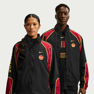 CANADA X NOCTA X NIKE "X2" NORTHSTAR NYLON TRACK JACKET - BLACK / GYM RED