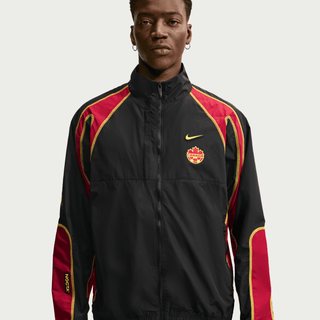 CANADA X NOCTA X NIKE "X2" NORTHSTAR NYLON TRACK JACKET - BLACK / GYM RED